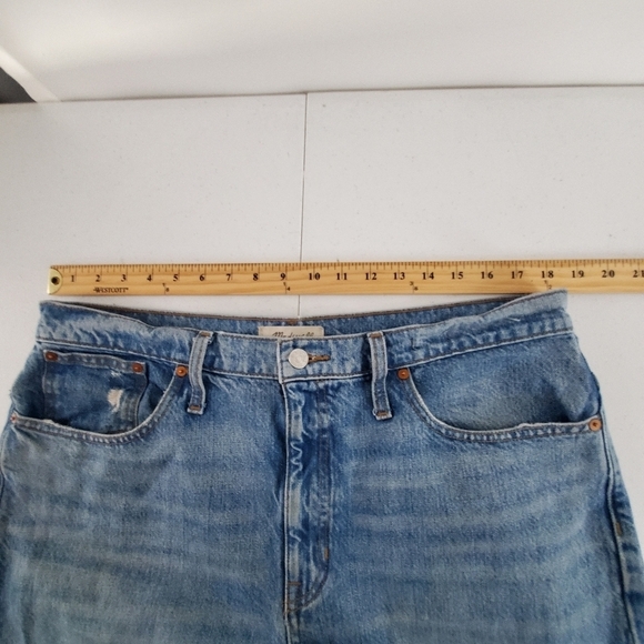Madewell Dad Jean Jeans Size 30 Distressed Cotton Denim Slouchy Grunge Fall - Picture 7 of 16